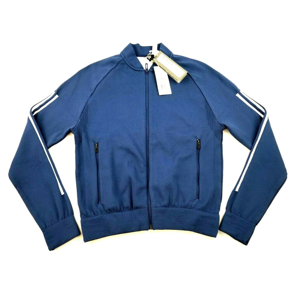 Adidas Women Blue Full Zip Track Jacket Bomber CG1018 XS